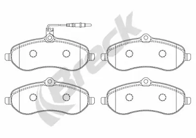 Комплект тормозных колодок, дисковый тормоз BRECK купить